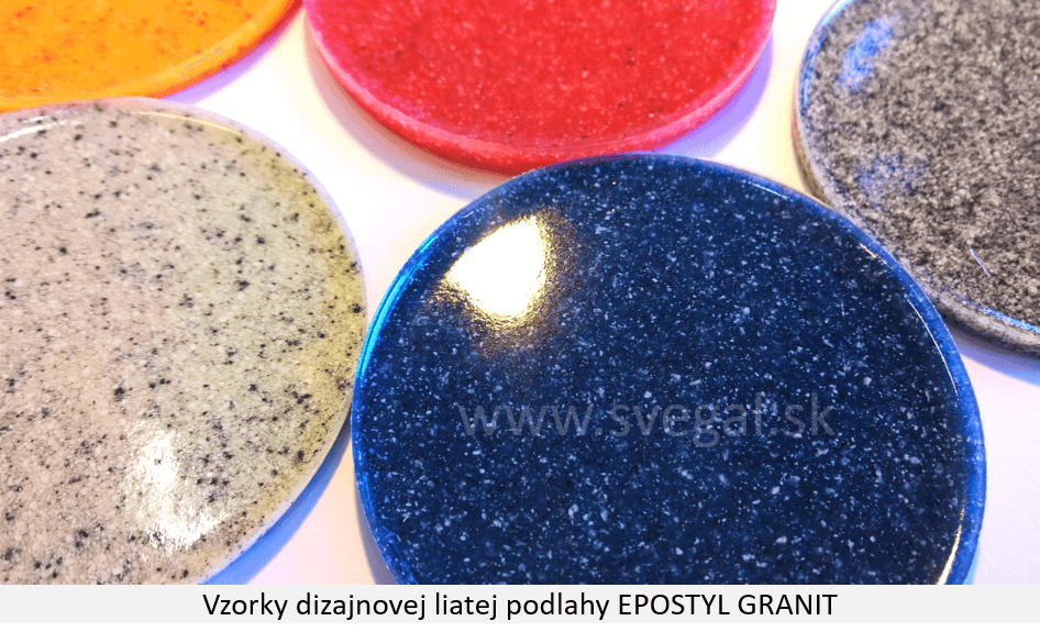 Vzorky dizajnovej liatej podlahy Epostyl Granit