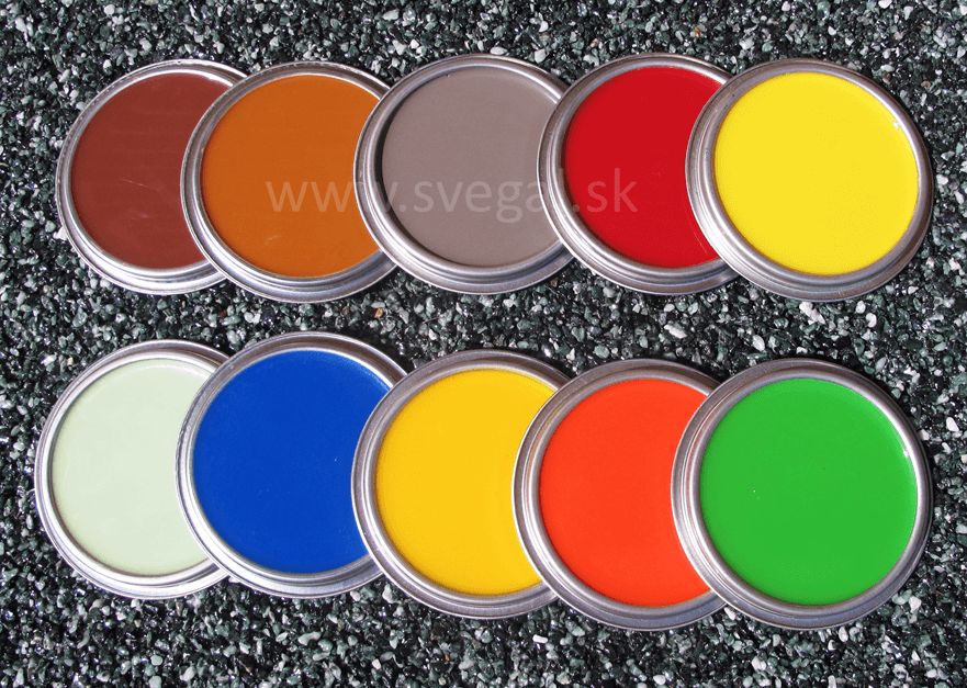 Farebné vzorky tónovaných liatych podláh - pigmentujeme podlahové stierky.