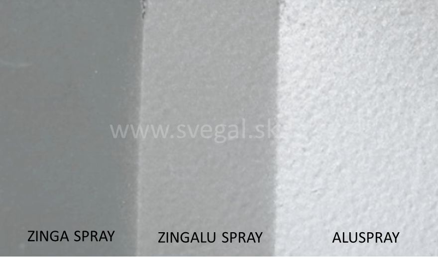 Porovnanie vzhľadu po aplikácii ZINGA sprayov.